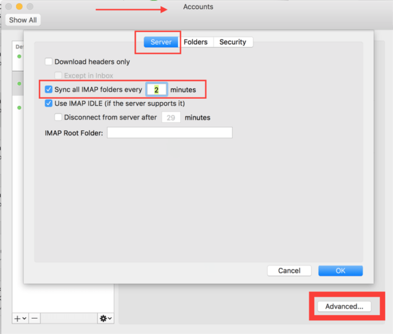 my outlook for mac intermittent syncing